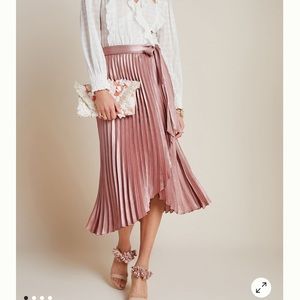 Anthropologie pleated midi skirt